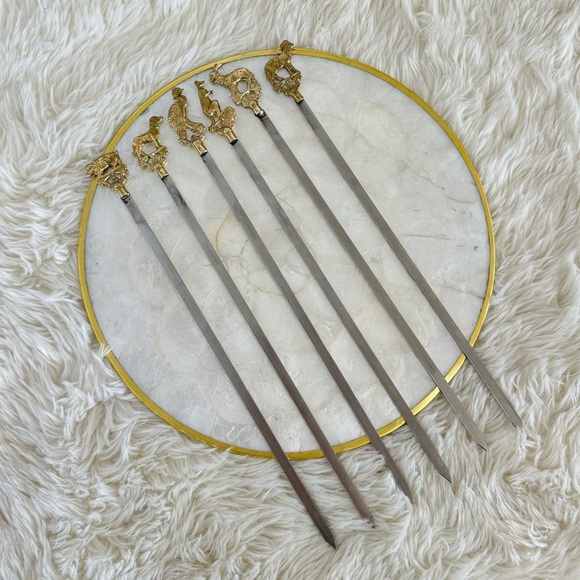 Vintage Brass Whimsical Animal Skewers - Picture 5 of 7